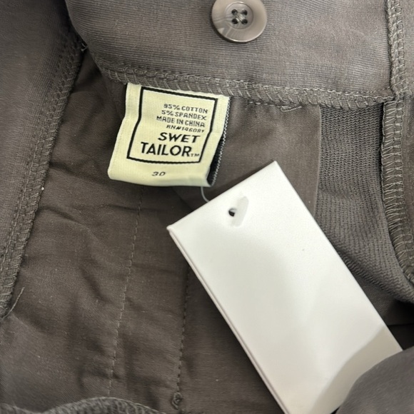 Swet Tailor Everyday Chino Short Men's 30‎ Gray Stretch New Comfort Classic - Picture 7 of 11